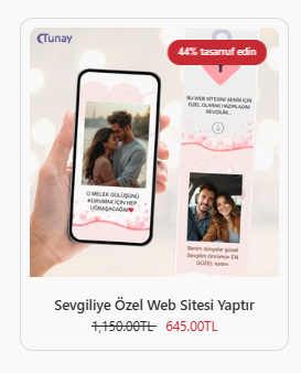 Sevgiliye Özel Web Sitesi Yaptır